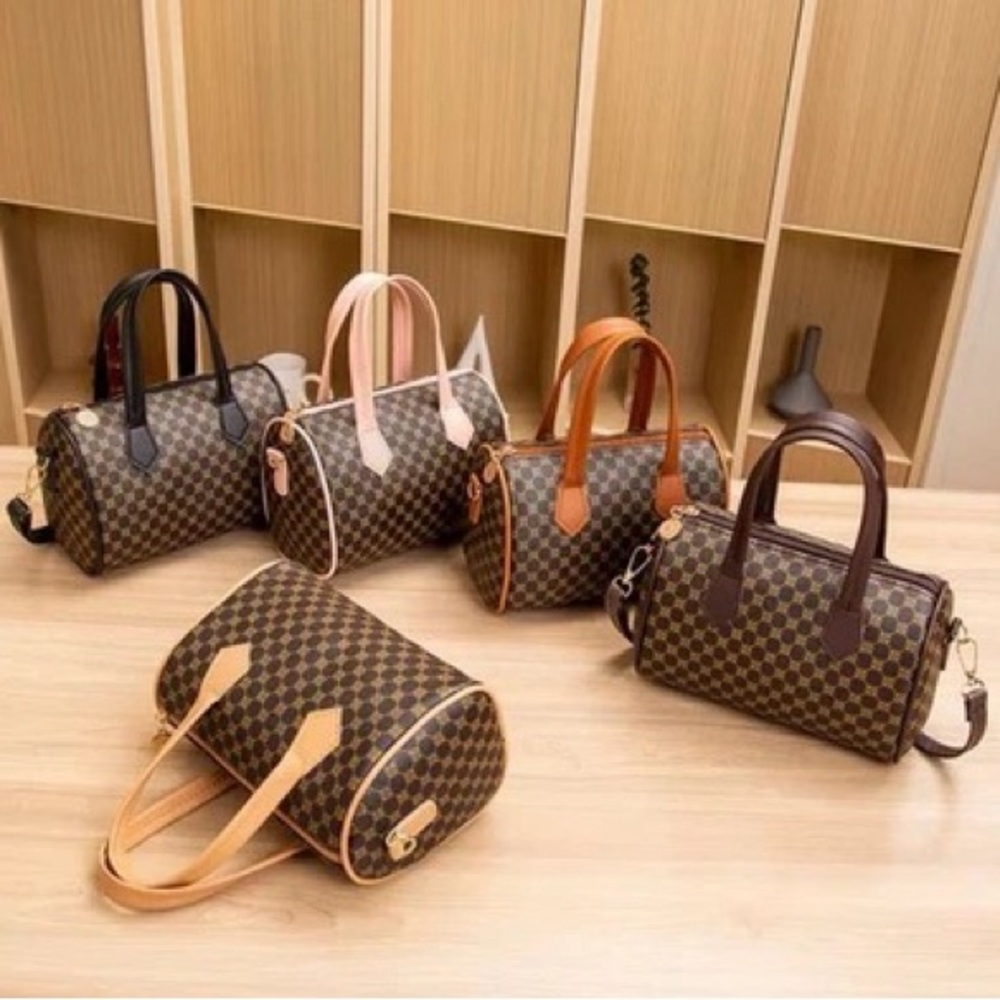 Brown Patterned Handbag - image 2